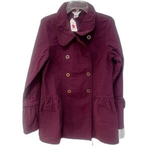 Hard Tail Forever Double Breasted Pea Coat, Size